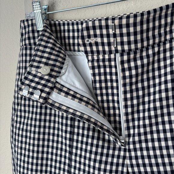 Veronica Beard Tani Gingham High Rise Kick Flare Trouser Pant - Picture 9 of 12